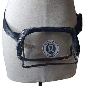 Lululemon Athleta Clear Belt Bag with Black Trim